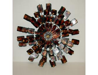 METAL SUNBURST WALL SCULPTURE