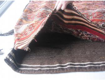 Hand woven Oriental rug/tent bag