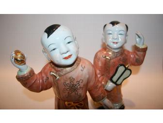 Pair of Ceramic Chinese Figurines