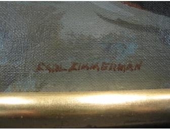 Carl Zimmerman Oil Painting 'Cool Waters' - framing by Terry Boyle