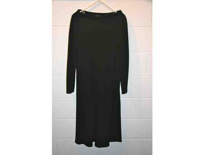 Bergdorf Goodman - Barbara Schwartzer Black Wool A-line Dress SIZE 8