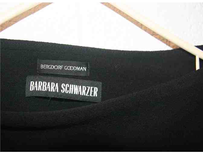 Bergdorf Goodman - Barbara Schwartzer Black Wool A-line Dress SIZE 8