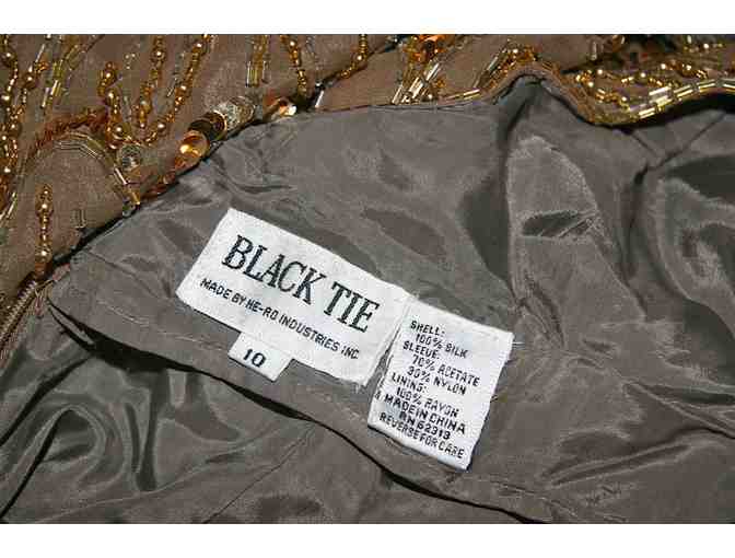 Black Tie Elegant Golden Evening Gown SIZE 10