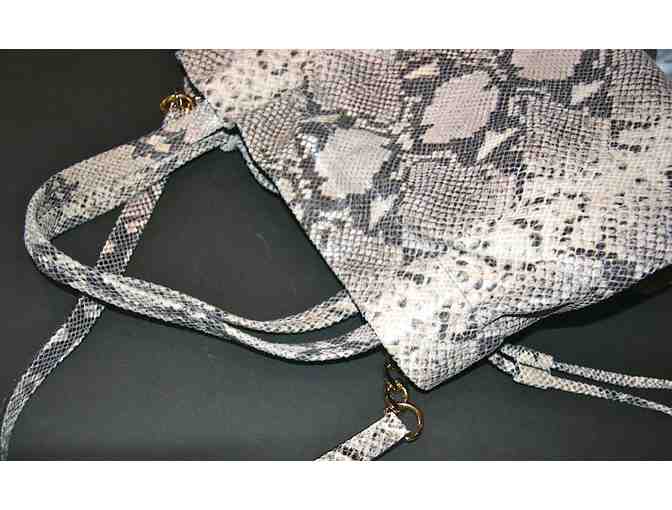 Faux Python Large Handbag by Michael Kors