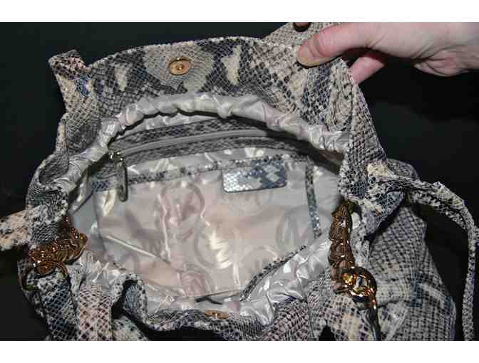 Faux Python Large Handbag by Michael Kors