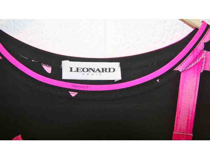 LEONARD PARIS PINK BLACK TOP & SKIRT size 10