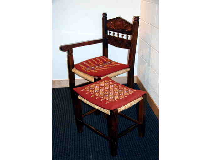 Maiden Chair with Matching Stool from Crete, Greece