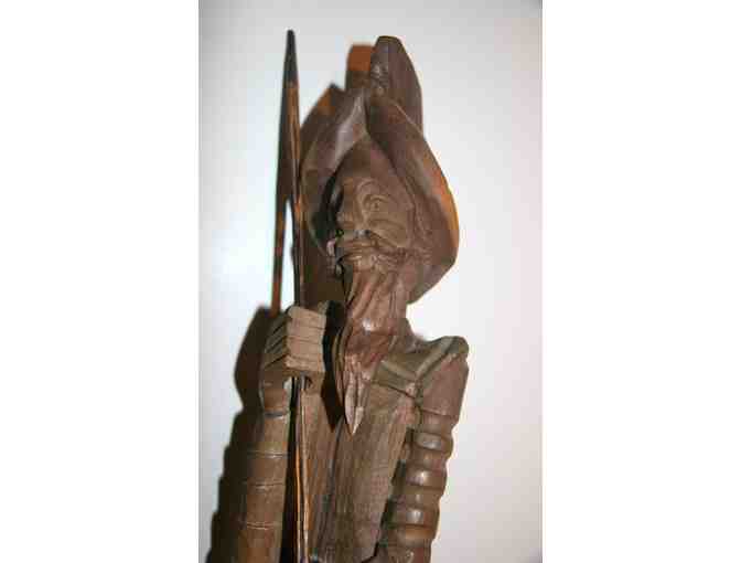 WOOD Carved Sculptures of DON QUIXOTE & SANCHO PANZA CERVANTES