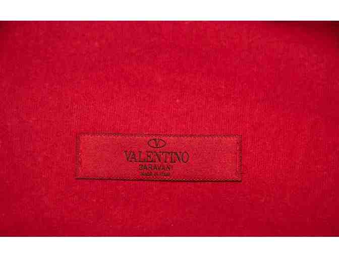 Valentino Rockstud Oversized Clutch in Red