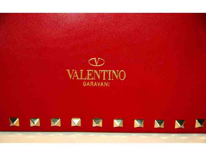 Valentino Rockstud Oversized Clutch in Red