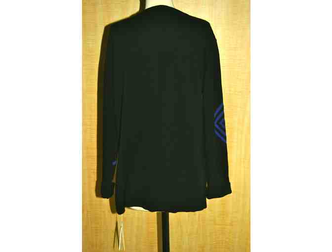 Honor Black & Blue Diamond Cashmere Sweater (Size Large)