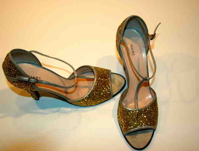 Gold Sparkly Marc Jacobs Heels, Size 37
