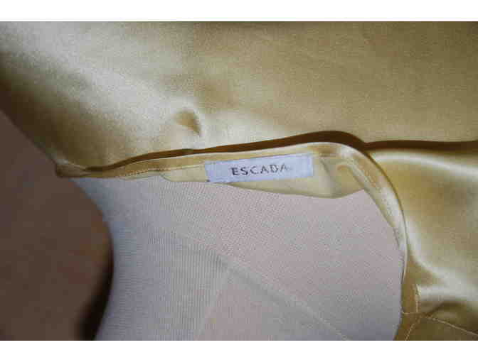 Escada Yellow Silk Sleeveless Blouse, Size Medium