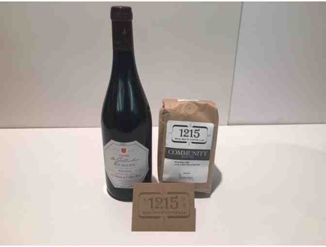 $25 Gift Card to 1215 Wine Bar, A Bottle of Wine and Package of Coffee