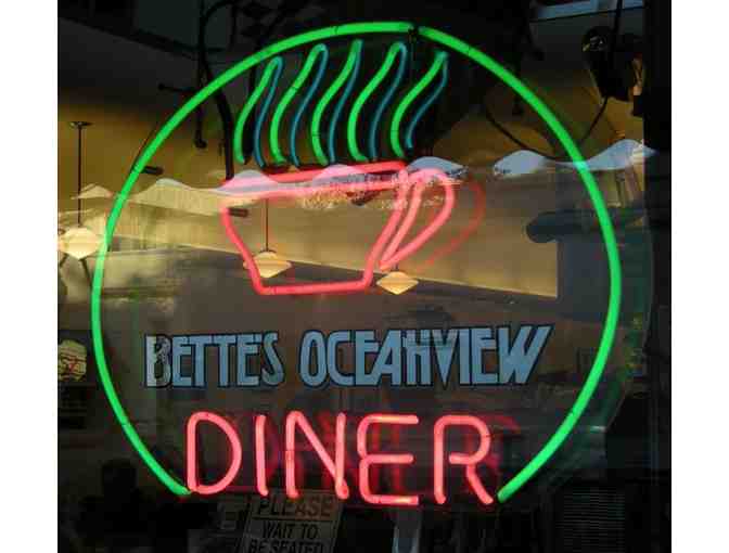 Enjoy a taste of Bette's Oceanview Diner with a $25 gift certificate