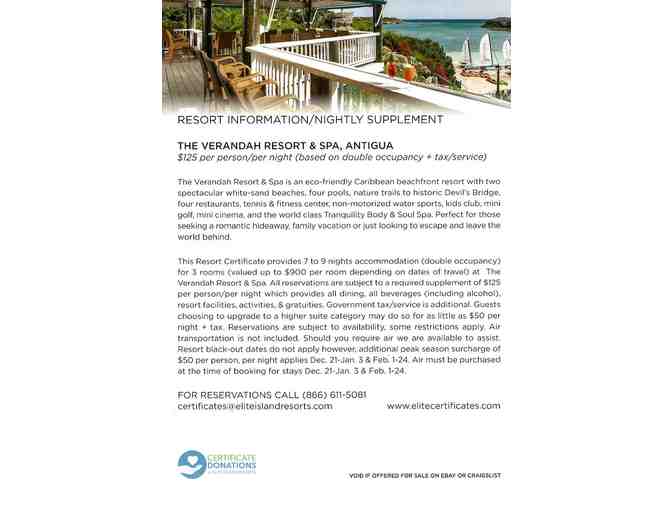 7-9 Nights at The Veranda Resort & Spa Antigua