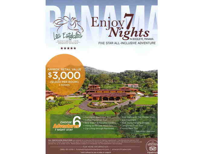 7 Nights in Boquete, Panama at Los Establos Inn