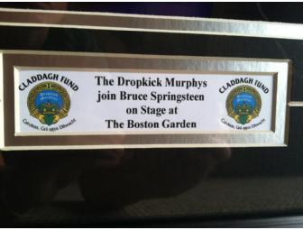 Bruce Springsteen at Fenway with Signed and Framed Photo of Bruce and Dropkick Murphys