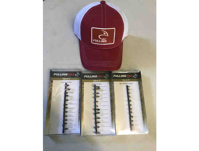 36 piece trout fly selection and hat