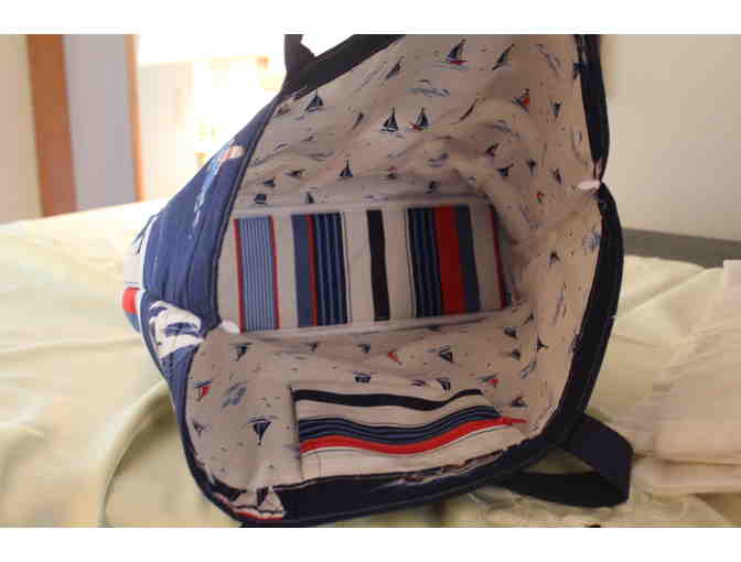 Sailing Themed Quilted Tote Bag