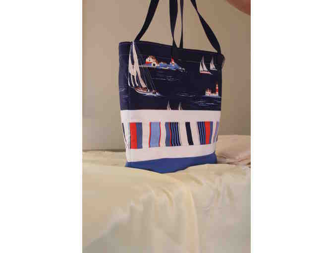 Sailing Themed Quilted Tote Bag