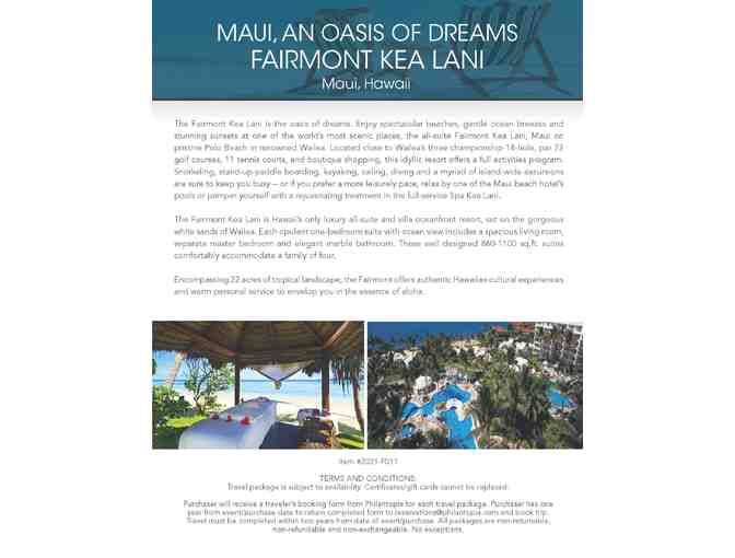 Fairmont Kea Lani Maui Package for two