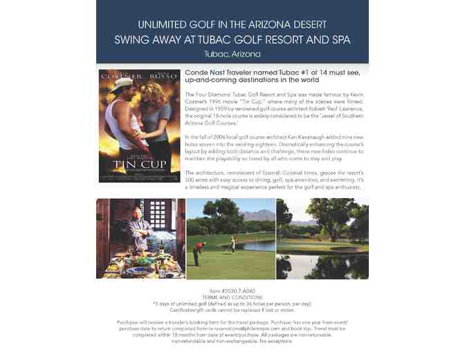 Tubac Golf Resort and Spa, Tubac, Arizona Package for Two