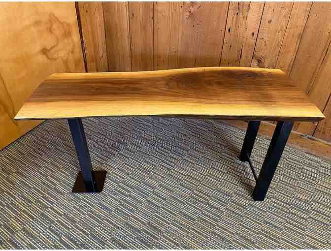 Handcrafted Live-edge Black Walnut Benches by Pete Leese - set of 2 - Photo 1