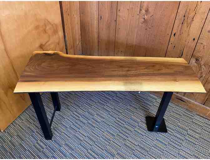 Handcrafted Live-edge Black Walnut Benches by Pete Leese - set of 2 - Photo 2