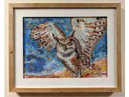 Great Horned Owl by Stephanie Koller, 2019 (pastel)