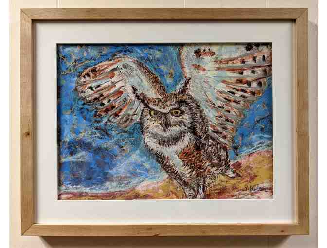 Great Horned Owl by Stephanie Koller, 2019 (pastel) - Photo 1