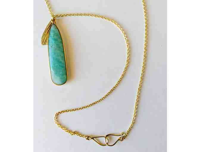 Teardrop Amazonite Pendant Necklace by Sarah Richardson Jewelry