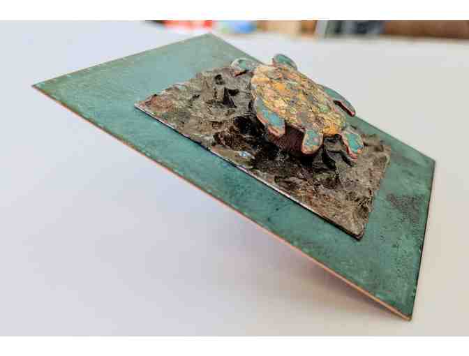 Hammered Copper Sea Turtle by Lori Kammeraad