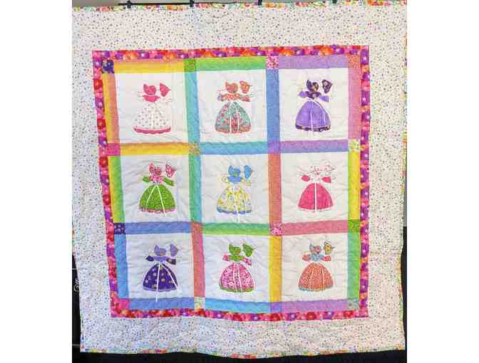 Hand-quilted Bonnet Girl Quilt created by Ellen Jack - Photo 1