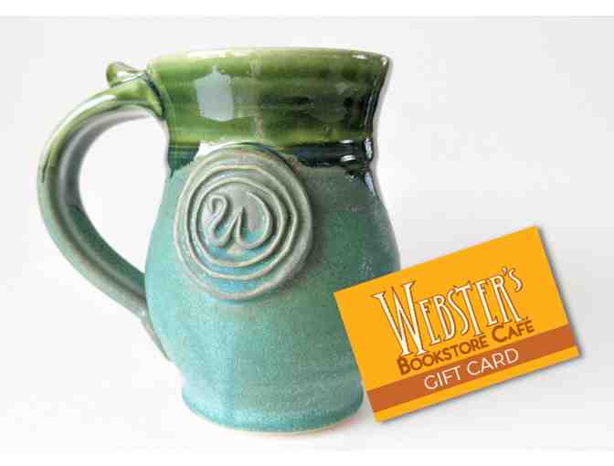 Handmade Logo Mug and Gift Certificate ($50) from Webster's Bookstore Cafe