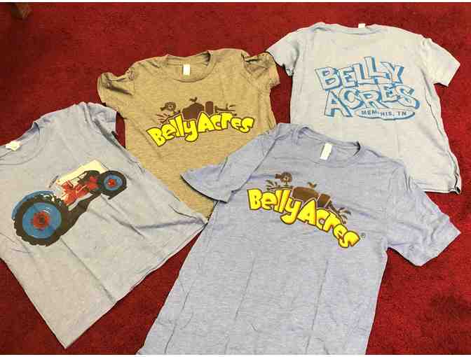 Belly Acres Gift Card and 4 t-shirts