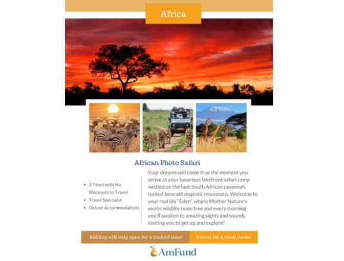 Wild Wonders African Photo Safari Trip for two!