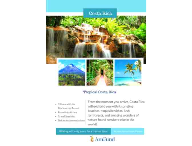 Enjoy and Explore a Tropical Costa Rica Vacation! For Two