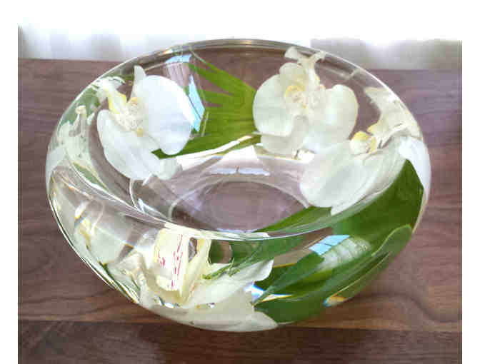 Floating orchids bowl by Emilio Robba