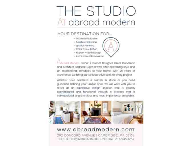 Abroad Modern - 2-hour design consultation AND pair of incredible candlesticks
