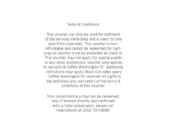 Sofitel Washington DC Lafayette - 2 Night Stay in Luxury Accommodations