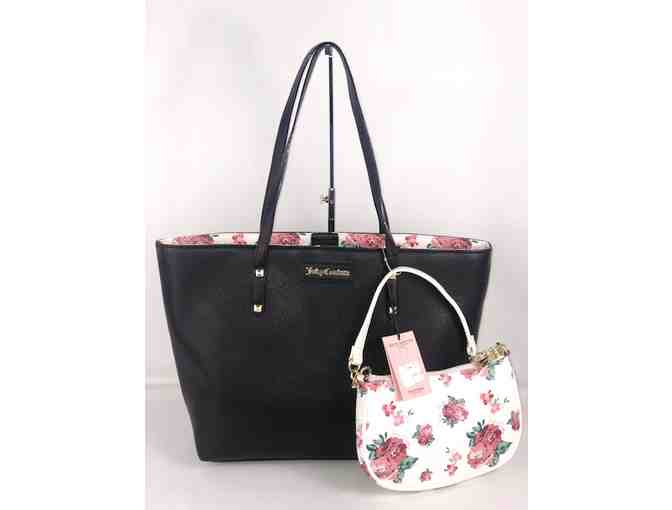 AA Juicy Couture Black and Gold Tote 2- in -one Floral