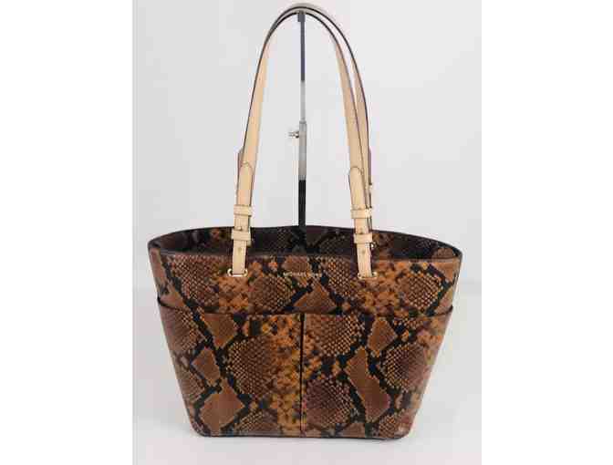 AA Michael Kors Brown and Black Phython w/ tan handles