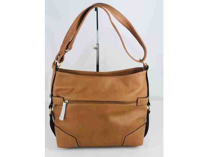 Rosetti Brown Shoulder Bag front knot detail