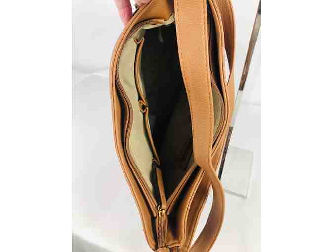 Rosetti Brown Shoulder Bag front knot detail