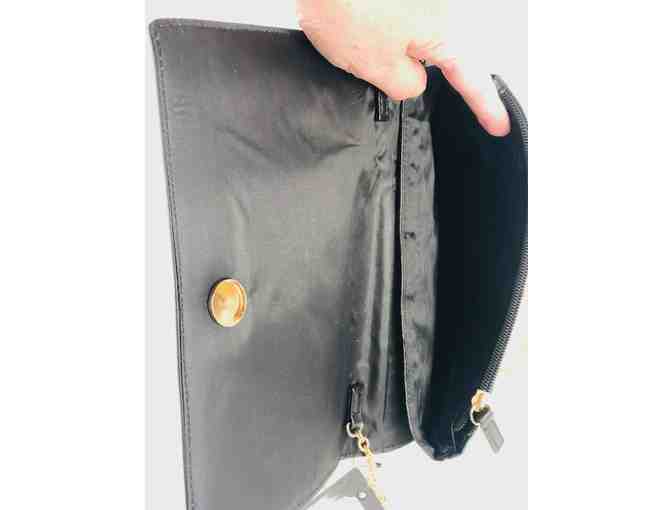 Guess Black Clutch w/ gold hardware