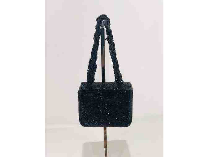 Black Sparkly evening clutch w/ handle