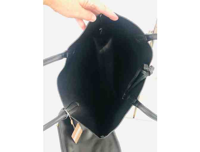 Fashion Dazzle Vegan Black Tote