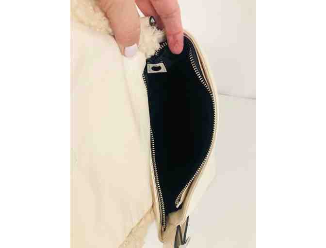 Top Shop Cream Shoulder bag with shearing trim