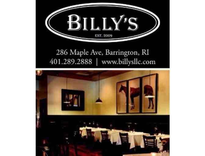 BILLY'S-$100 gift certificate